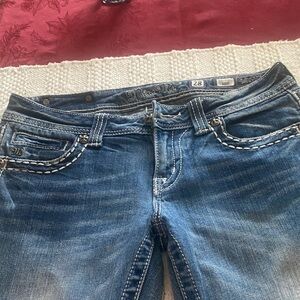 Miss Me Women's Denim Boot Cut Jeans with Contrast Stitching